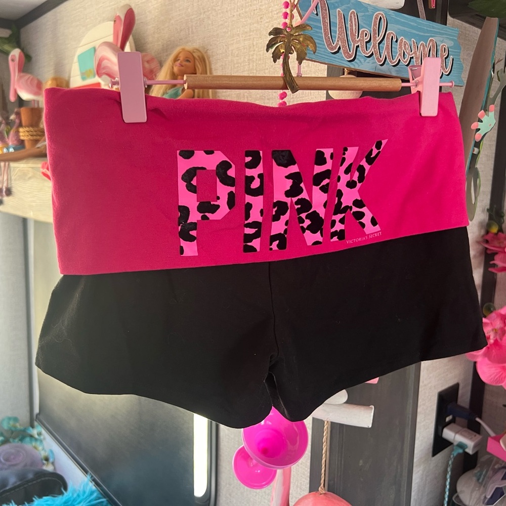 VS Pink Fold Over Shorts